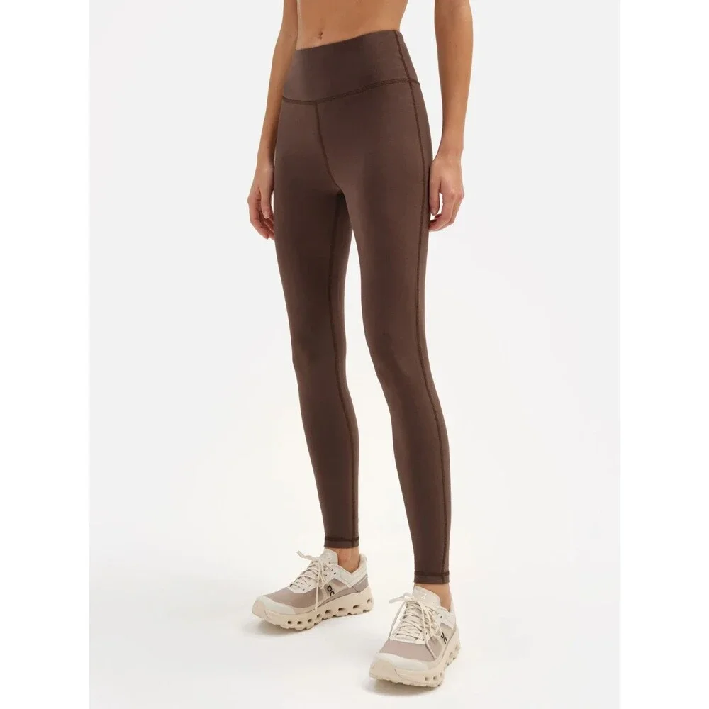 MATE THE LABEL ORGANIC COTTON FULL LENGTH LEGGINGS‎ MOCHA BROWN NWT - Picture 4 of 7